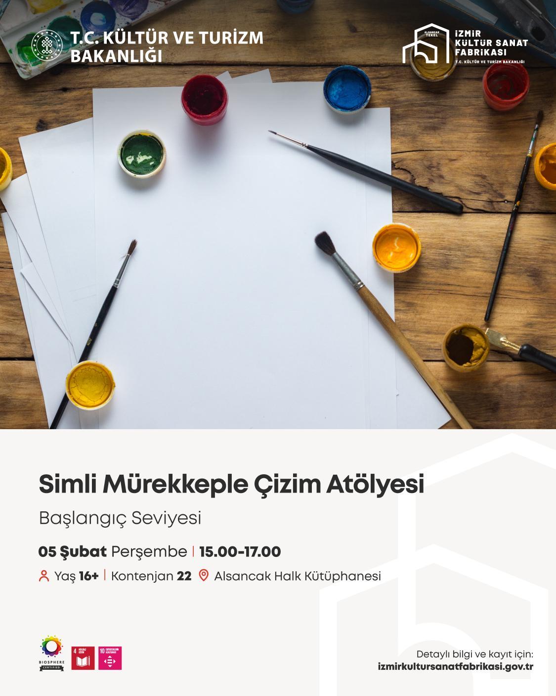 Simli Mürekkeple Çizim Atölyesi