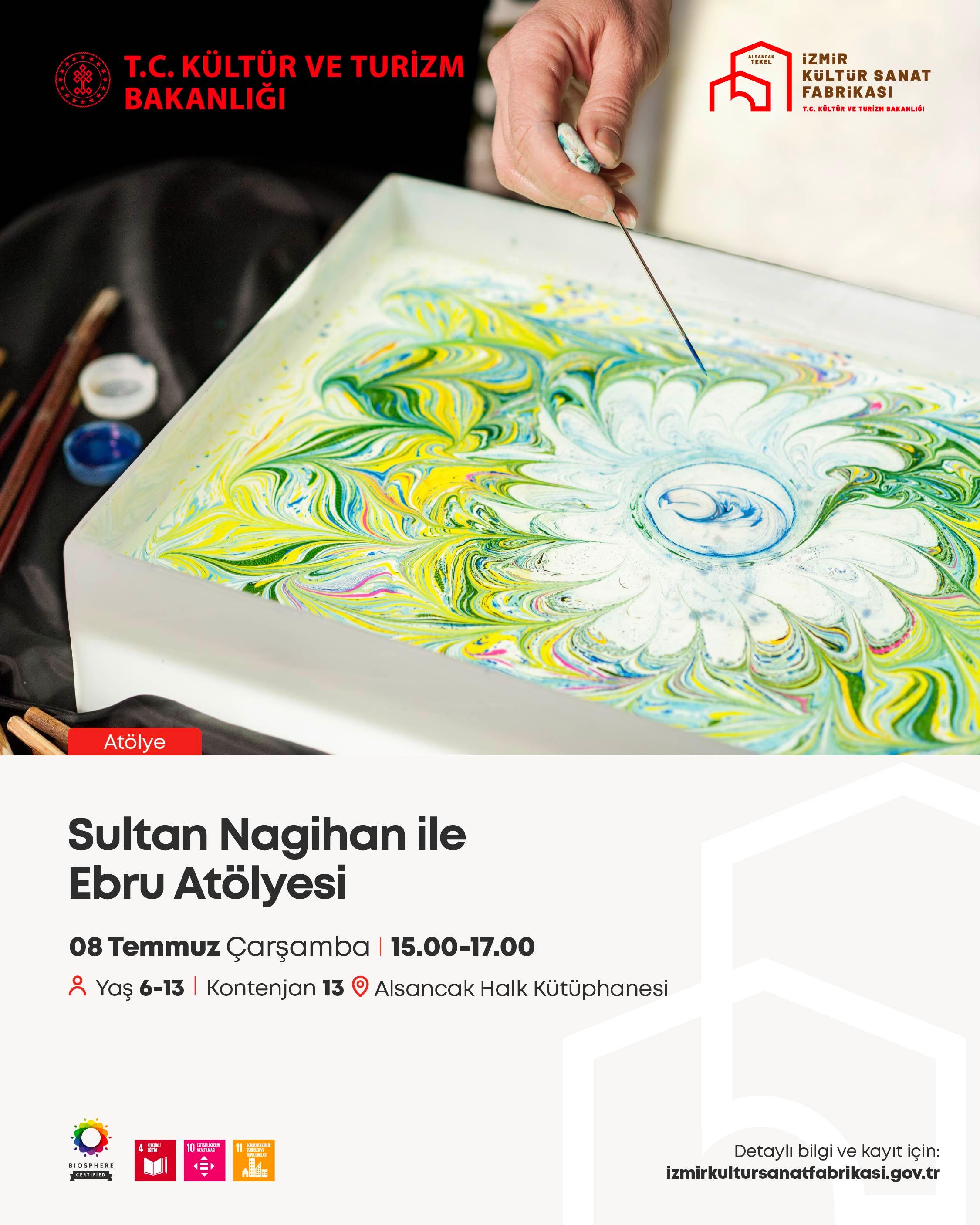 Sultan Nagihan ile Ebru Atölyesi